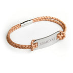 Personalised Men's Roman Numerals Statement Leather Bracelet
