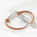 Personalised Men's Celtic Trinity Statement Leather Bracelet