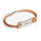 Personalised Men's Infinity Statement Leather Bracelet