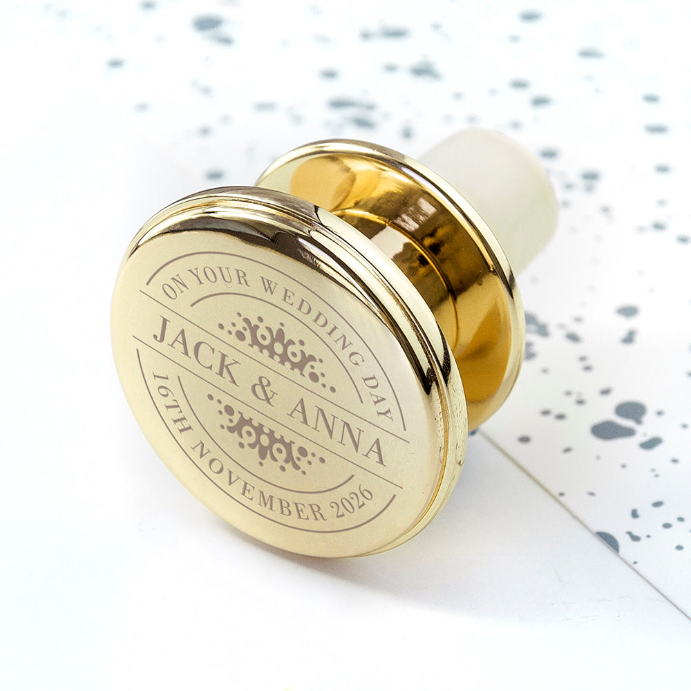 Personalised Happy Anniversary Wine Bottle Stopper