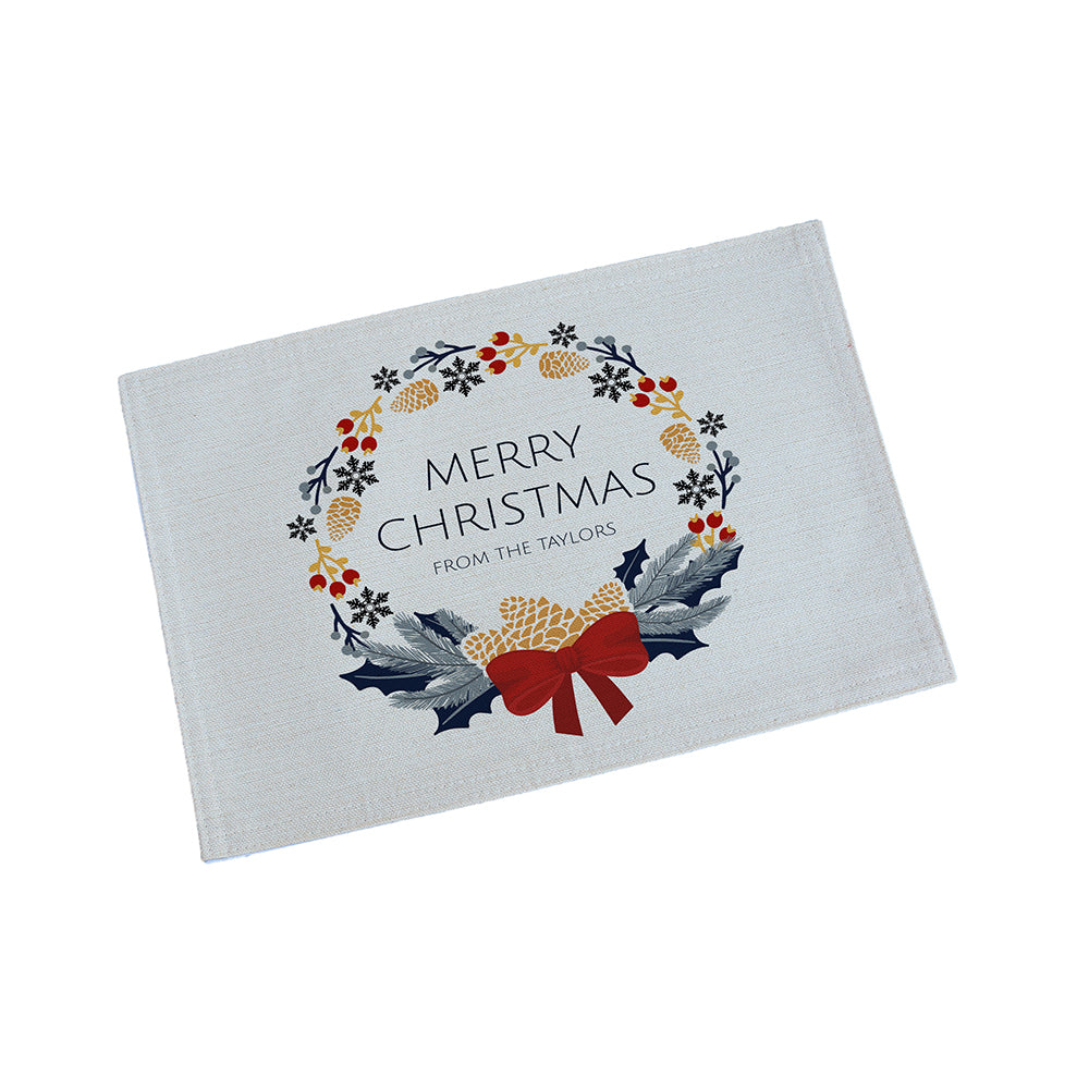 Personalised Nordic Wreath Placemat