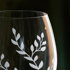 Personalised Botanical Crystal Wine Glasses - Set of Two