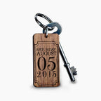 Custom Special Date Keyring - Rectangle Frame Design
