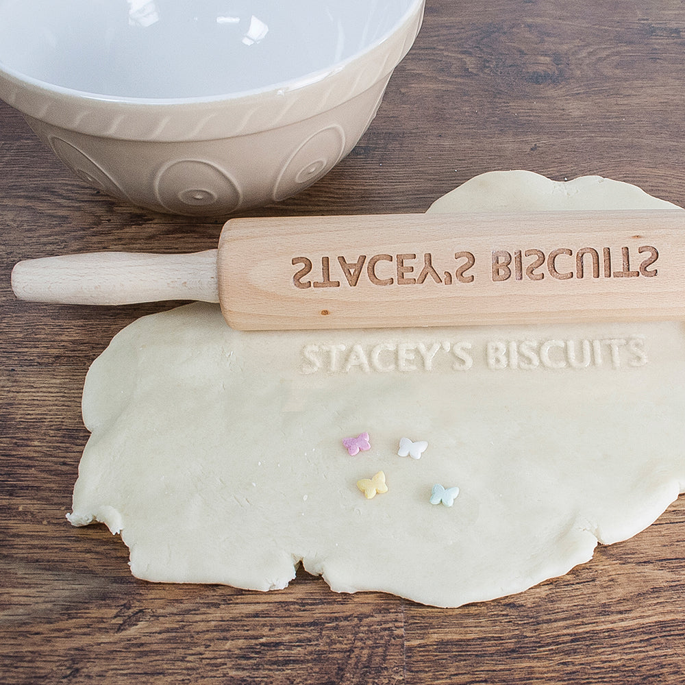 Personalised Beech Wood Revolving Rolling Pin