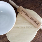 Personalised Beech Wood Revolving Rolling Pin