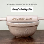 Personalised Beech Wood Revolving Rolling Pin