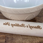 Personalised Beech Wood Revolving Rolling Pin