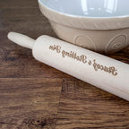 Personalised Beech Wood Revolving Rolling Pin