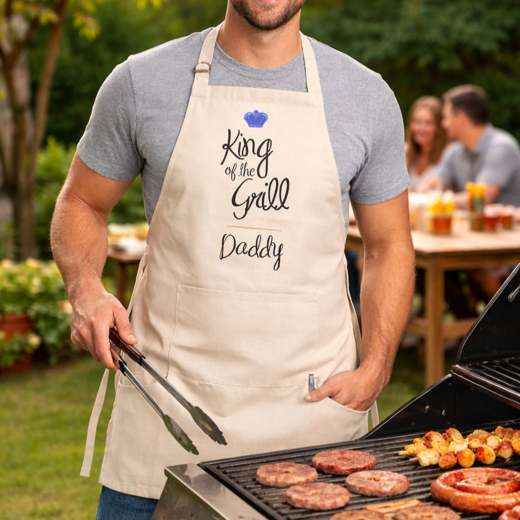Personalised King of the Grill BBQ Apron