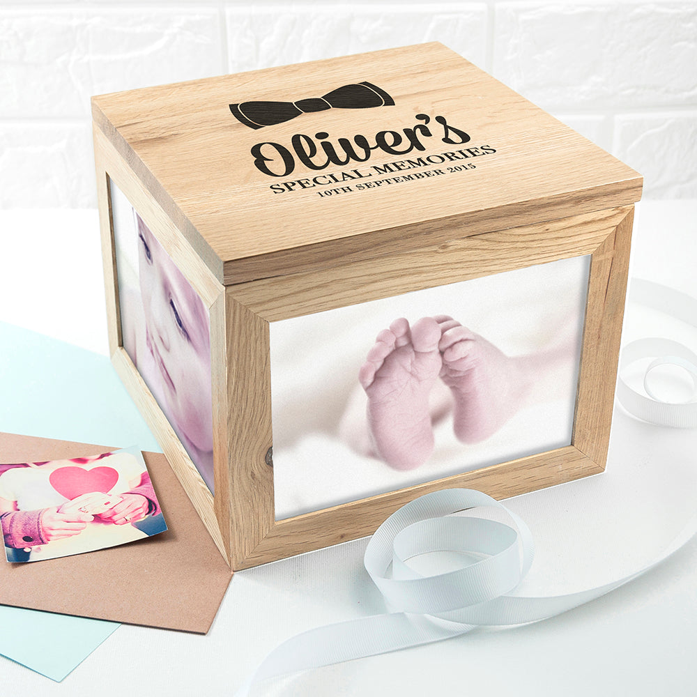 Baby's Special Memories Oak Photo Keepsake Box