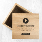 Christening Oak Photo Keepsake Box