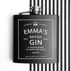 Personalised Gin Vintage Hip Flask