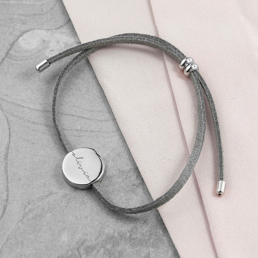 Personalised Always with You Name Grey Bracelet
