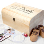 Personalised Baby Fox Keepsake Wooden Chest