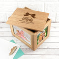 Personalised Baby's Special Memories Midi Oak Photo Cube Keepsake Box