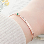 Personalised Birth Flower Swarovski Crystal Rose Gold Bracelet