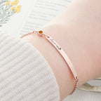 Personalised Birth Flower Swarovski Crystal Rose Gold Bracelet