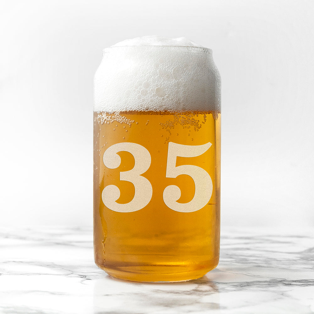 Personalised Birthday Can Glass