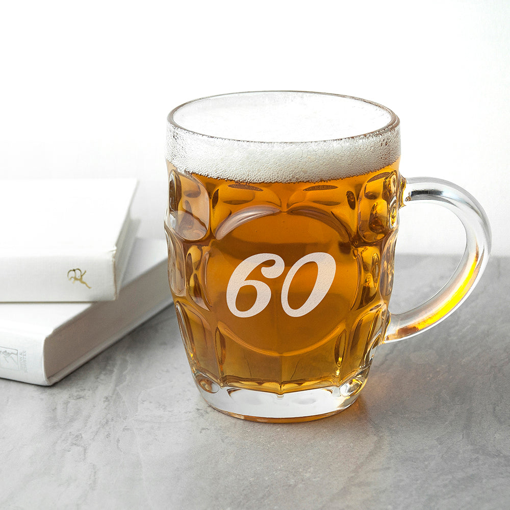 Personalised Birthday Dimpled Beer Glass