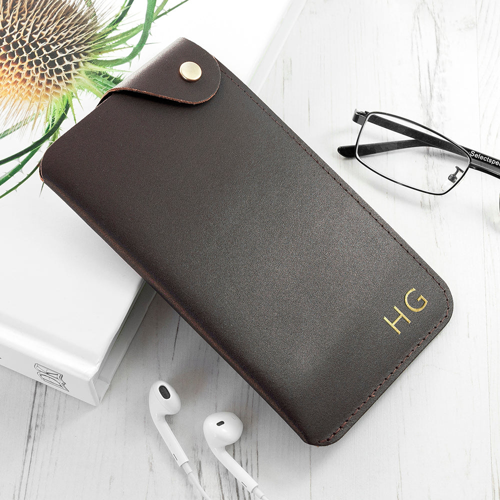 Personalised Leather Glasses Case