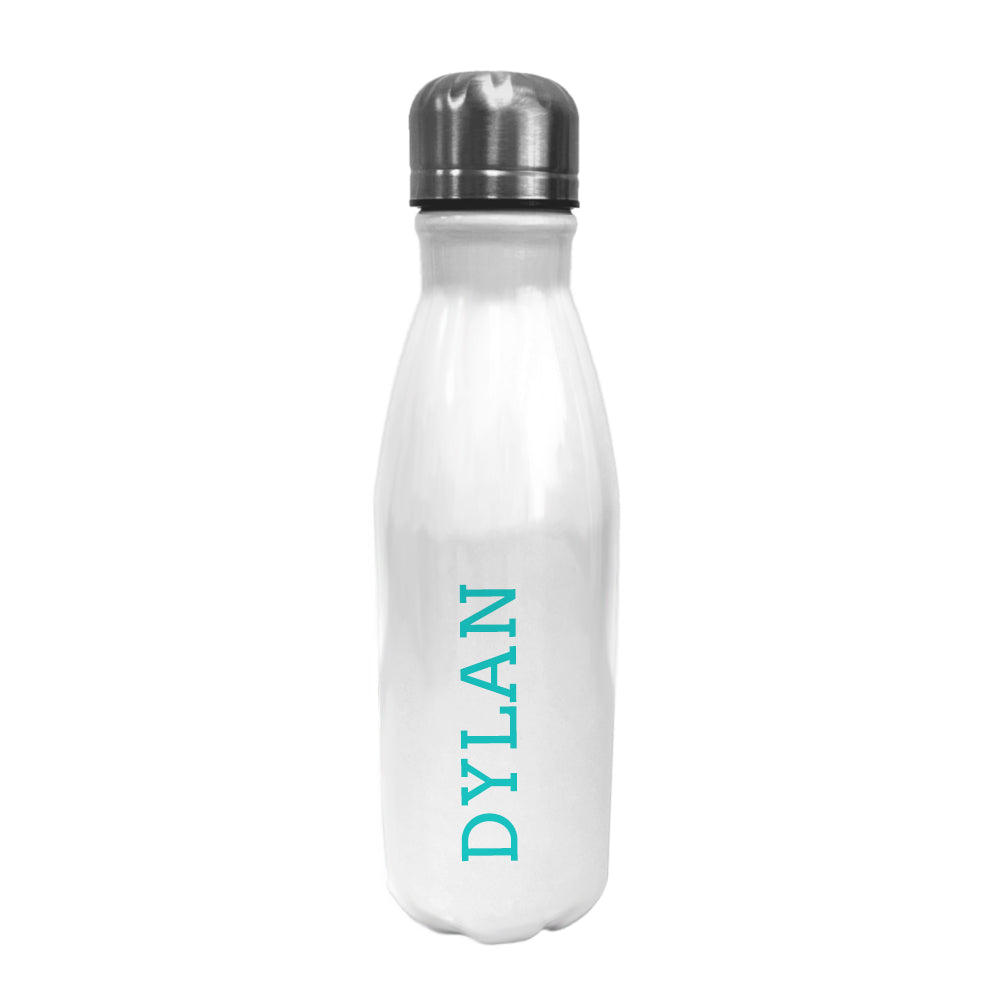 Personalised Bowling Water Bottle - Typewriter