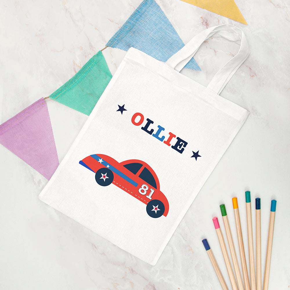 Personalised Boy's Fabric Party Bag
