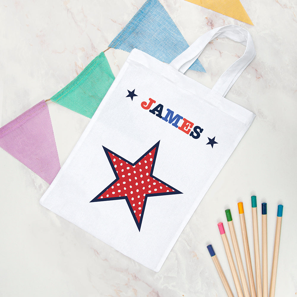 Personalised Boy's Fabric Party Bag