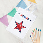 Personalised Boy's Fabric Party Bag