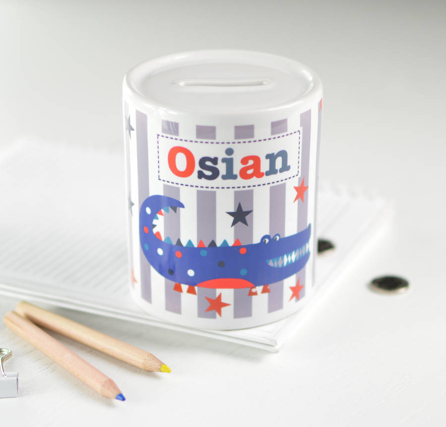 Personalised Boy's Money Box