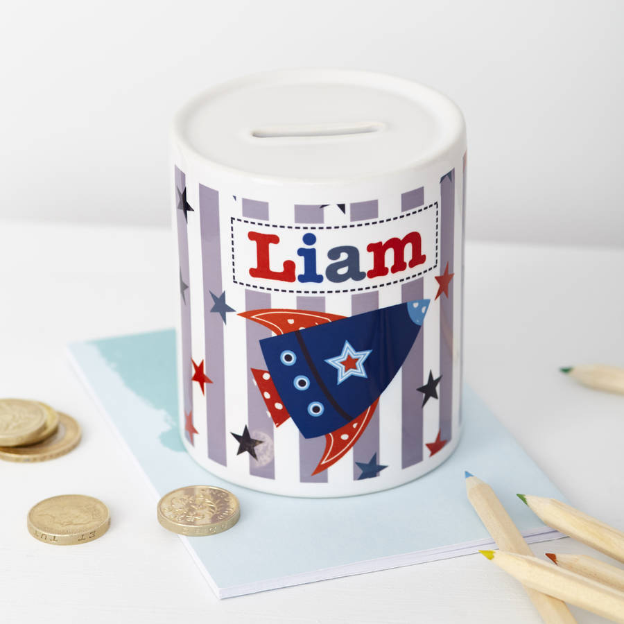 Personalised Boy's Money Box
