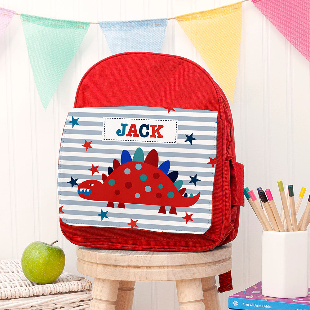 Personalised Boy's Red Mini Rucksack