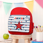 Personalised Boy's Red Mini Rucksack