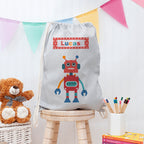Personalised Boy's Robot PE Kit Bag