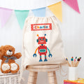 Personalised Boy's Robot PE Kit Bag