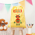 Personalised Boy's Robot PE Kit Bag