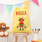 Personalised Boy's Robot PE Kit Bag