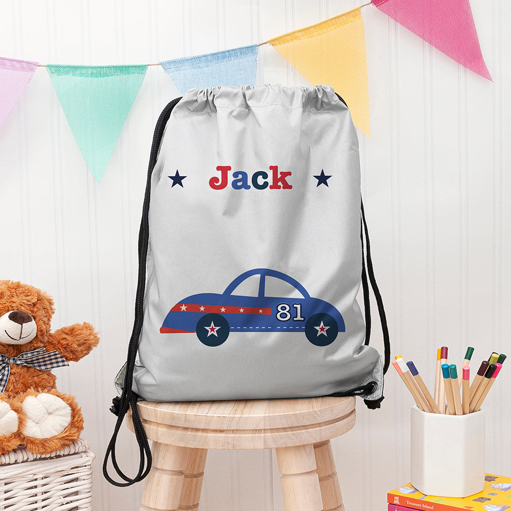 Personalised Boy's Silver Waterproof Swim Bag