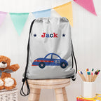 Personalised Boy's Silver Waterproof Swim Bag