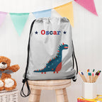 Personalised Boy's Silver Waterproof Swim Bag