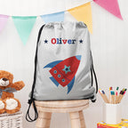 Personalised Boy's Silver Waterproof Swim Bag