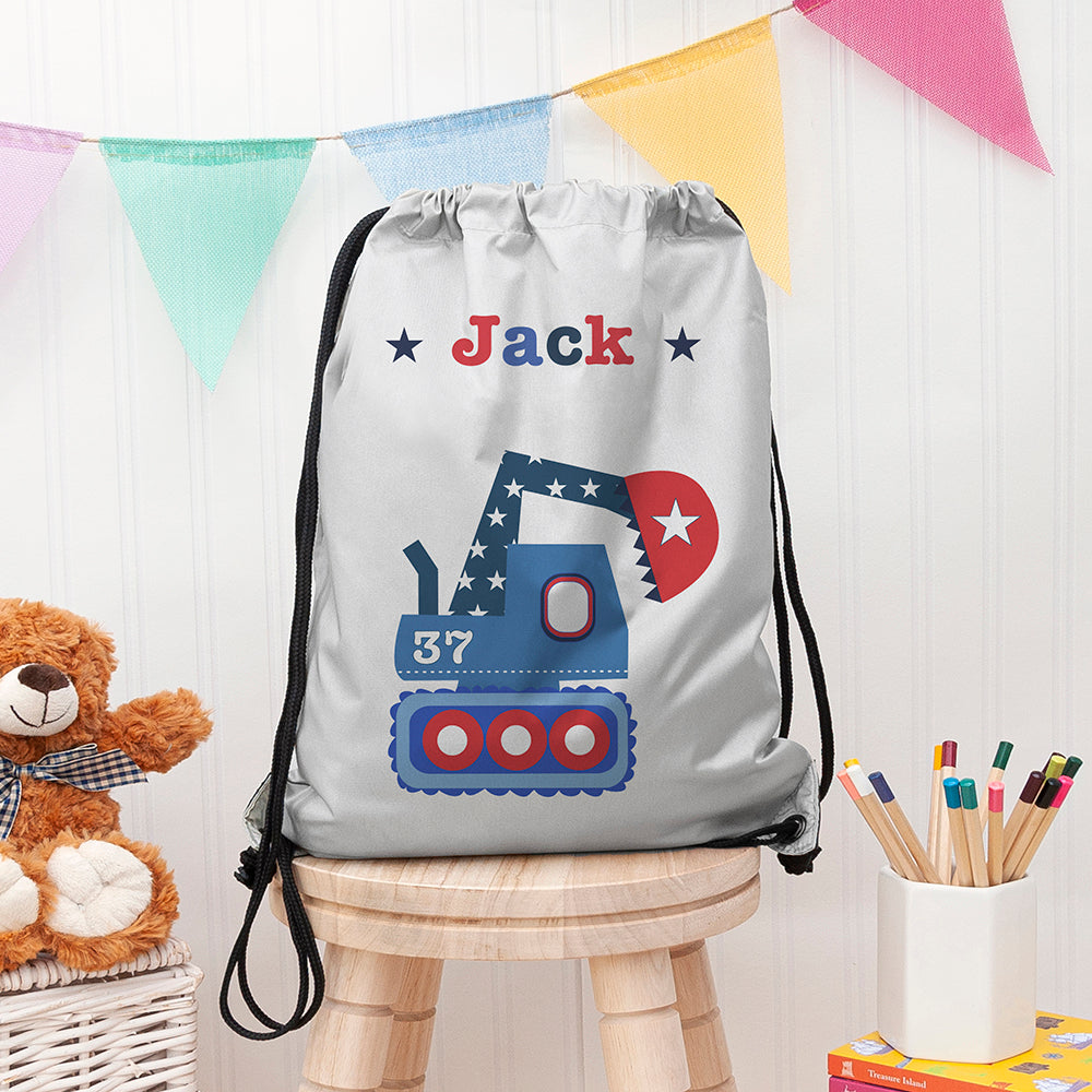 Personalised Boy's Silver Waterproof Swim Bag