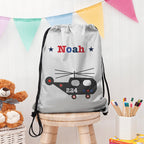 Personalised Boy's Silver Waterproof Swim Bag