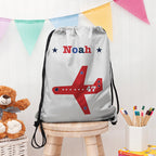 Personalised Boy's Silver Waterproof Swim Bag