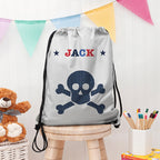 Personalised Boy's Silver Waterproof Swim Bag