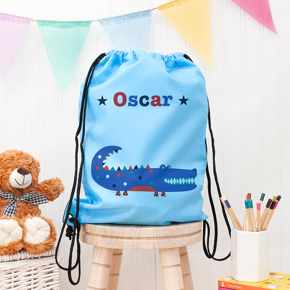 Personalised Boy's Sky Blue Waterproof Swim Bag