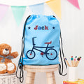 Personalised Boy's Sky Blue Waterproof Swim Bag