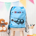 Personalised Boy's Sky Blue Waterproof Swim Bag
