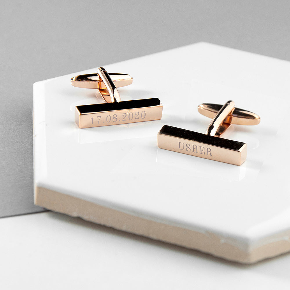 Personalised Bridal Party Cufflink Set