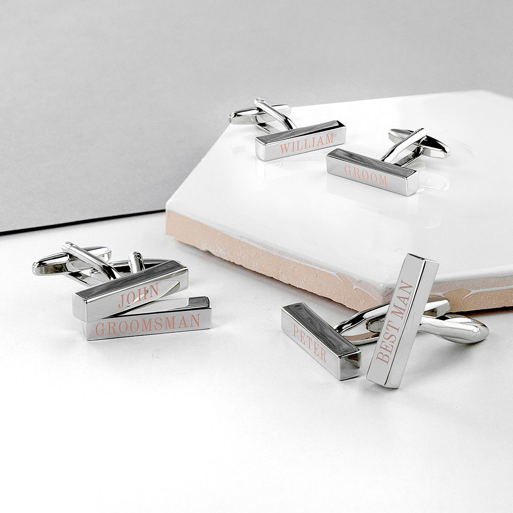 Personalised Bridal Party Cufflink Set