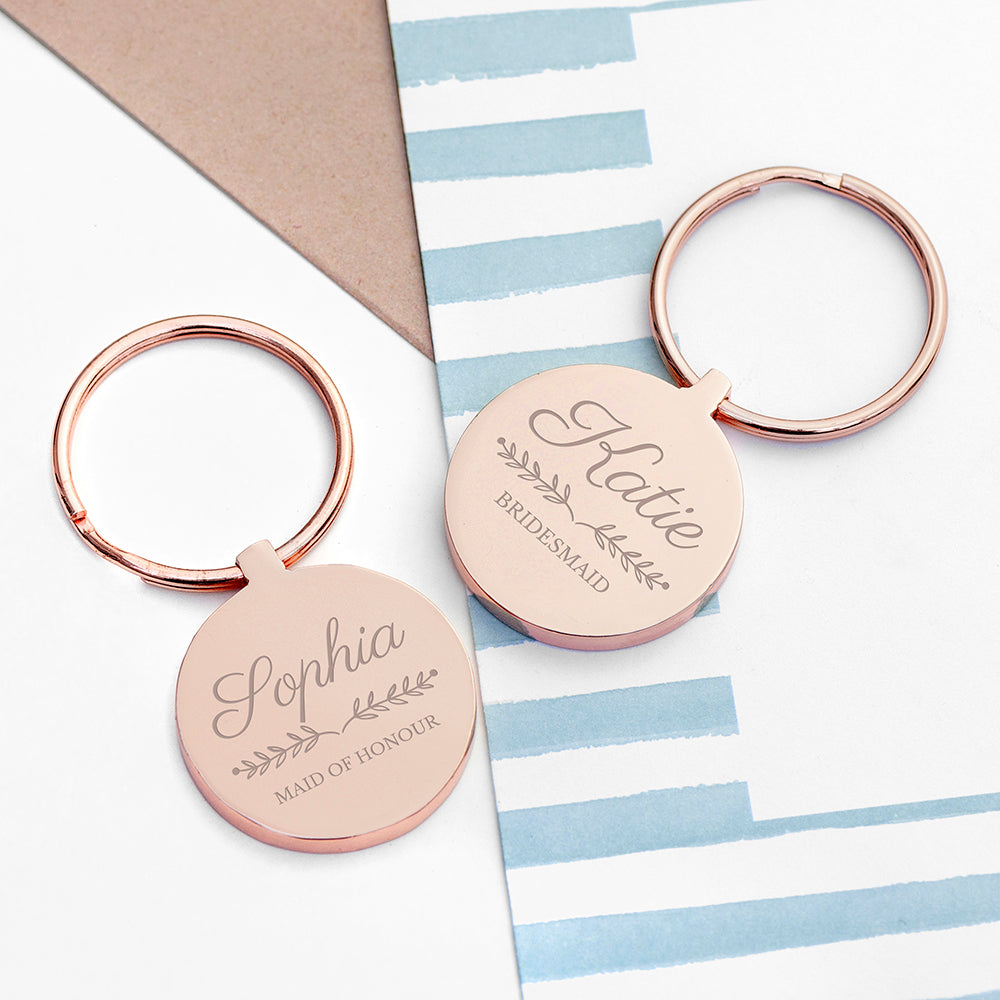 Personalised Bridal Party Keyring